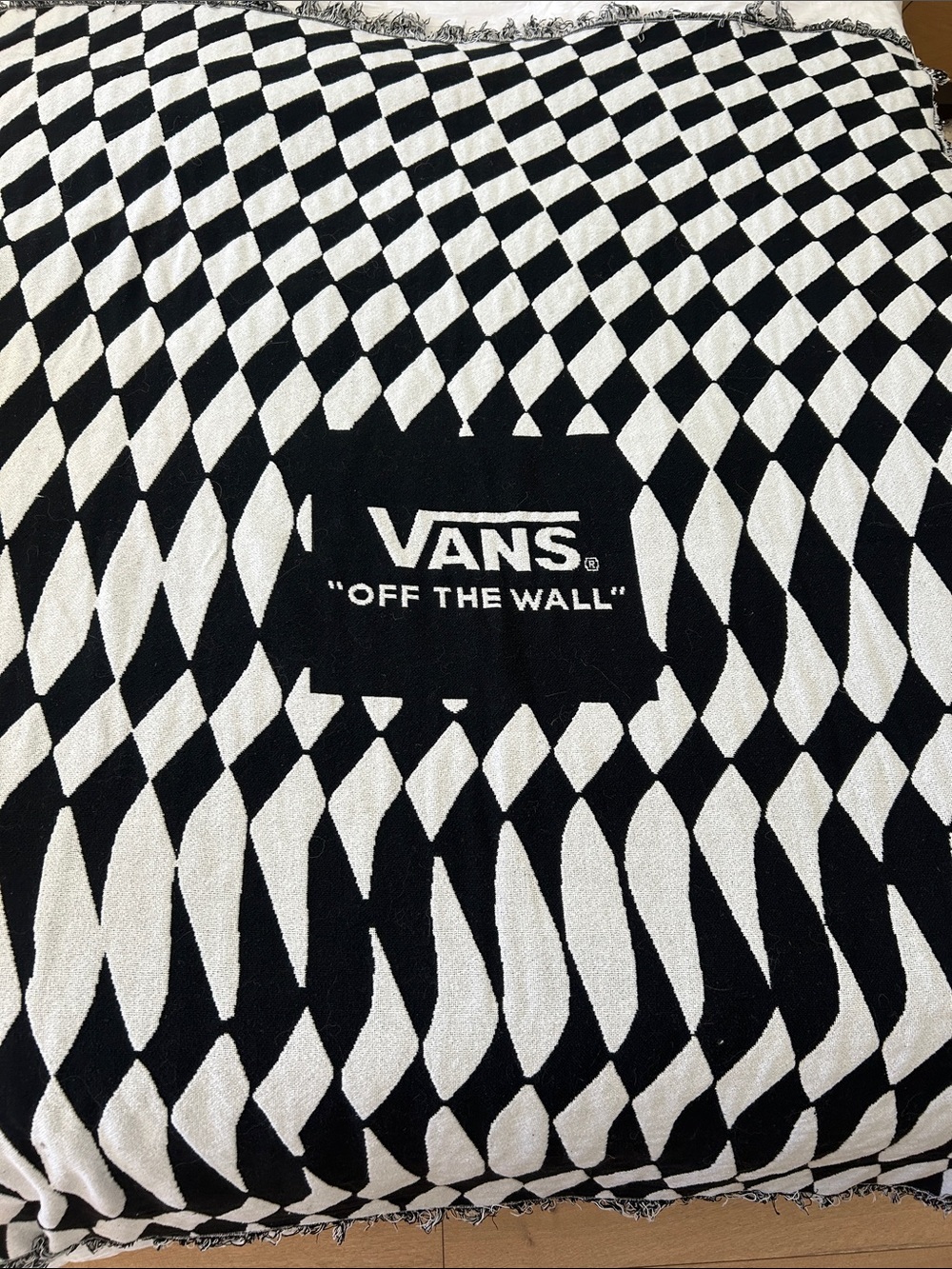 Vans Black and White Checkerboard Logo Throw